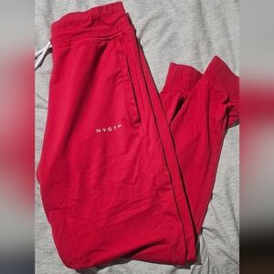 NVGTN Joggers Sz M Red NOT AS BRIGHT As Pic. Shows.Camera Made It Bright.